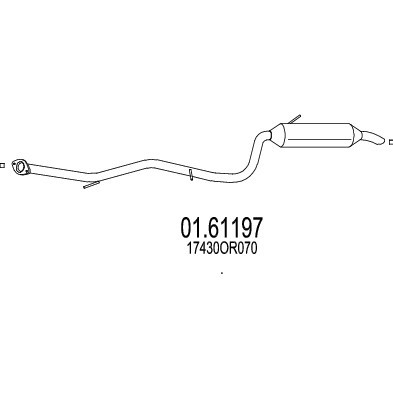 Слика на Заден издувен лонец MTS 01.61197 за Toyota Avensis Estate (T27) 2.2 D-4D - 177 коњи дизел