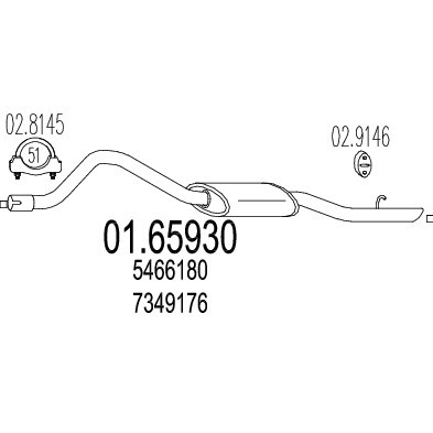 Слика на Заден издувен лонец MTS 01.65930