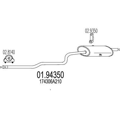 Слика на Заден издувен лонец MTS 01.94350