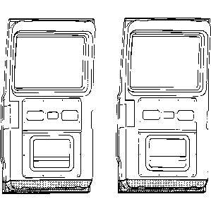 Слика на задна врата VAN WEZEL 3070249 за Mercedes T1 BOX (602) 310 D 2.9 - 98 коњи дизел