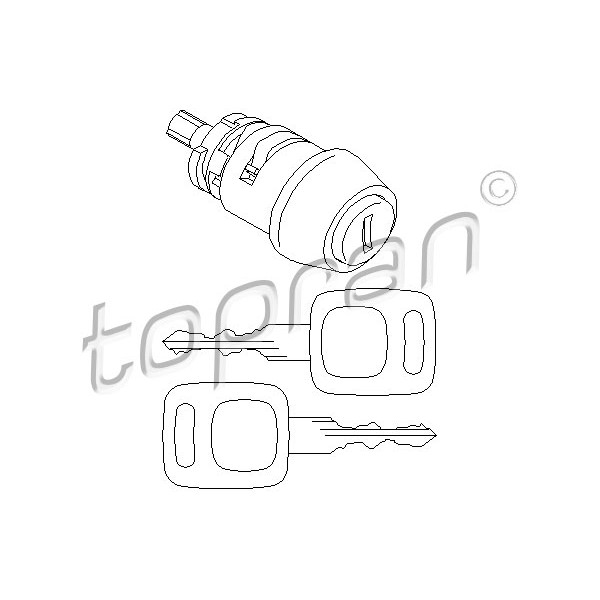 Слика на заклучувачки цилиндар, контактен клуч TOPRAN 107 090 за Audi 100 Sedan (44, 44Q, C3) 2.0 D Turbo - 100 коњи дизел