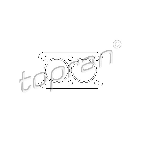 Слика на запечатувач, издувна цевка TOPRAN 104 202 за VW Scirocco (53B) 1.6 - 75 коњи бензин