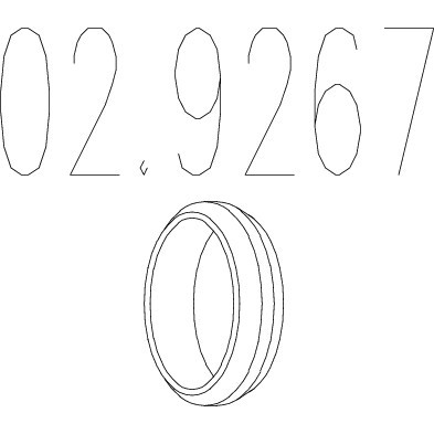 Слика на запечатувачки прстен, издувна цевка MTS 02.9267 за Peugeot 605 Saloon 2.0 - 121 коњи бензин