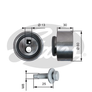 Слика на затегач, ребрест ремен GATES PowerGrip® T41139 за Citroen Jumpy BOX BS,BT,BY,BZ 1.9 D 70 - 69 коњи дизел