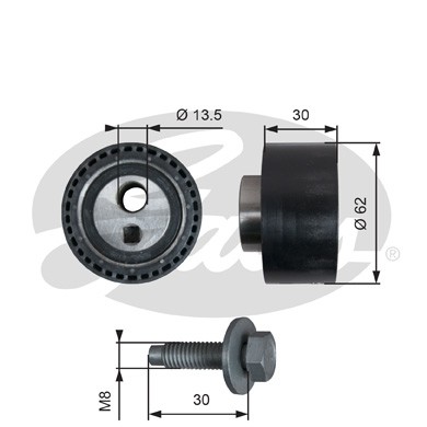 Слика на затегач, ребрест ремен GATES PowerGrip® T41282 за Fiat Ulysse (179ax) 2.2 JTD - 128 коњи дизел