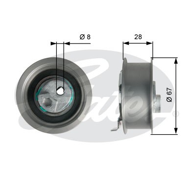 Слика на затегач, ребрест ремен GATES PowerGrip® T43237 за VW Vento 3 Sedan (1K2) 2.0 TFSI - 200 коњи бензин