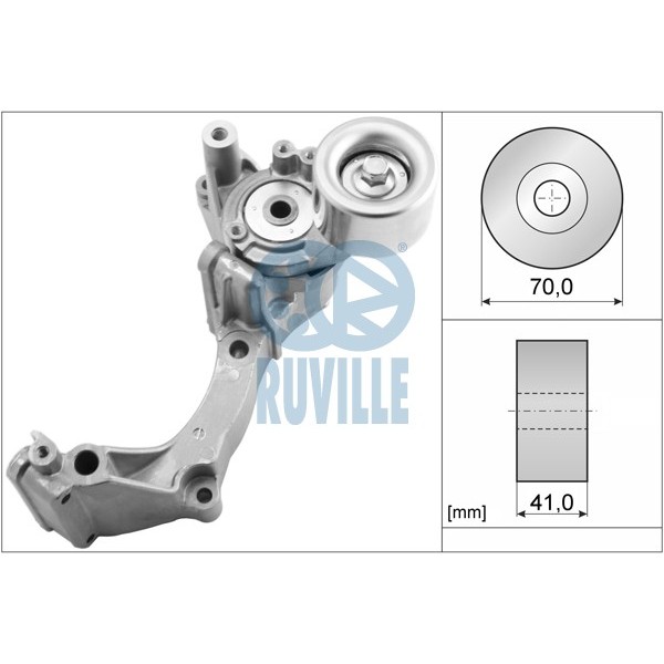 Слика на затегачко рамо, линиски ремен RUVILLE 56955 за Toyota Land Cruiser (J7) 4.5 TD 24V 4x4 (VDJ76, VDJ78) - 205 коњи дизел