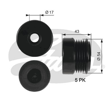 Слика на Затегач алтернатор GATES DriveAlign® OAP7031 за Opel Astra G Saloon 1.8 16V - 125 коњи бензин