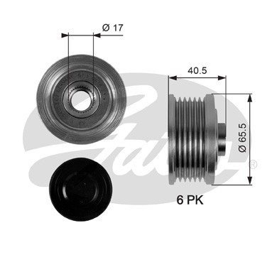 Слика на Затегач алтернатор GATES DriveAlign® OAP7032 за Alfa Romeo 147 (937) Hatchback 1.9 JTD 16V - 140 коњи дизел