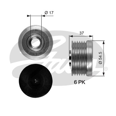 Слика на Затегач алтернатор GATES DriveAlign® OAP7034 за Lancia Phedra (179) 2.2 JTD (179AXC1A) - 128 коњи дизел