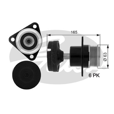 Слика на Затегач алтернатор GATES DriveAlign® OAP7050 за Ford Mondeo 4 Saloon 1.8 TDCi - 100 коњи дизел