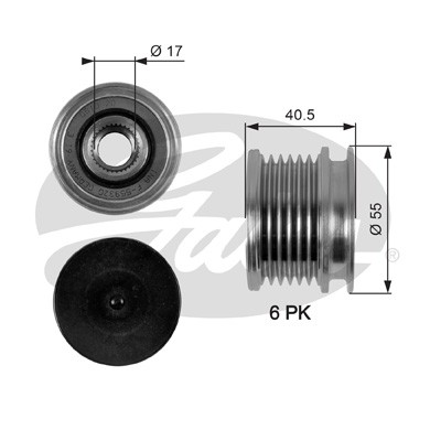 Слика на Затегач алтернатор GATES DriveAlign® OAP7057 за Ford Mondeo 2 (BAP) 1.6 i - 90 коњи бензин