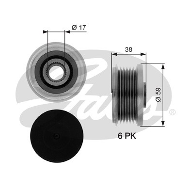 Слика на Затегач алтернатор GATES DriveAlign® OAP7077 за Lancia Phedra (179) 2.0 JTD - 107 коњи дизел