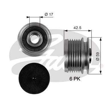 Слика на Затегач алтернатор GATES DriveAlign® OAP7106 за Renault Kangoo (KW0-1) 1.6 16V  Hi-Flex - 106 коњи Бензин/Етанол