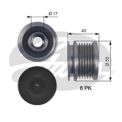 Слика на Затегач алтернатор GATES DriveAlign® OAP7114 за VW Amarok Pickup 2.0 BiTDI - 163 коњи дизел