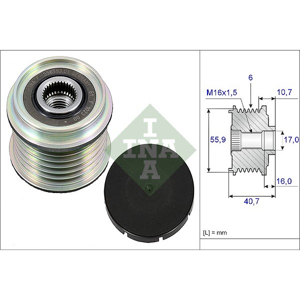 Слика на Затегач алтернатор INA 535 0028 10 за Renault Megane 1 (BA0-1) 1.9 dTi (BA08, BA0N) - 98 коњи дизел