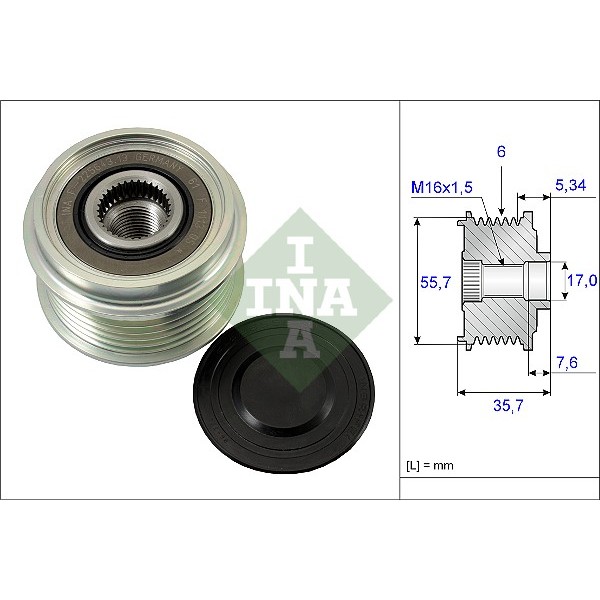 Слика на Затегач алтернатор INA 535 0077 10 за камион MAN TGM 18.250 FAK, FARK, FAK-L, FARK-L - 250 коњи дизел