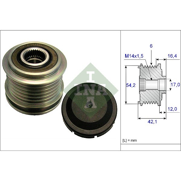 Слика на Затегач алтернатор INA 535 0181 10 за Alfa Romeo Giulietta (940) 1.8 TBi - 235 коњи бензин