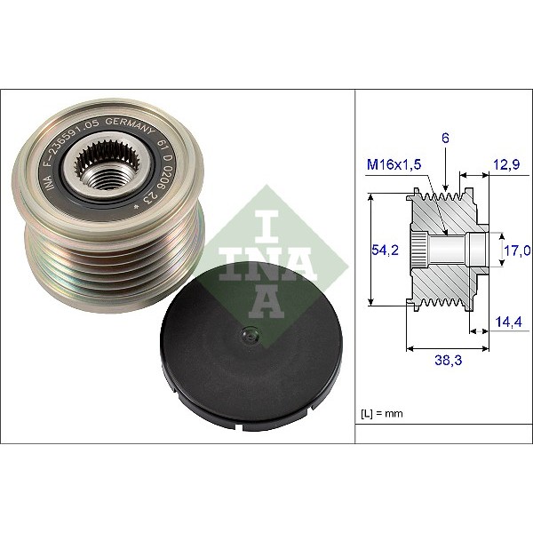 Слика на Затегач алтернатор INA 535 0194 10 за Lancia Phedra (179) 2.2 JTD (179AXC1A) - 128 коњи дизел