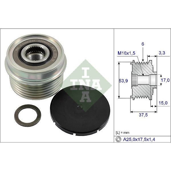 Слика на Затегач алтернатор INA 535 0223 10 за Ford Mondeo 3 Estate (BWY) 2.0 TDCi - 130 коњи дизел