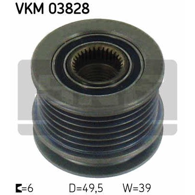 Слика на Затегач алтернатор SKF VKM 03828 за Mercedes T1 Platform 410 (611.017, 611.018) - 95 коњи бензин