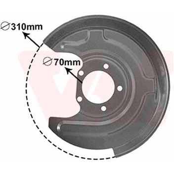 Слика на заштитна пластика, сопирачки дискови VAN WEZEL 0315373 за VW Passat 4 Variant (B5,3b5) 1.9 TDI - 110 коњи дизел