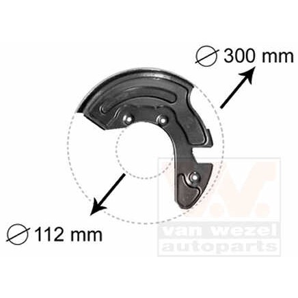 Слика на заштитна пластика, сопирачки дискови VAN WEZEL 0323372 за VW Passat 4 Variant (B5,3b5) 1.9 TDI - 110 коњи дизел