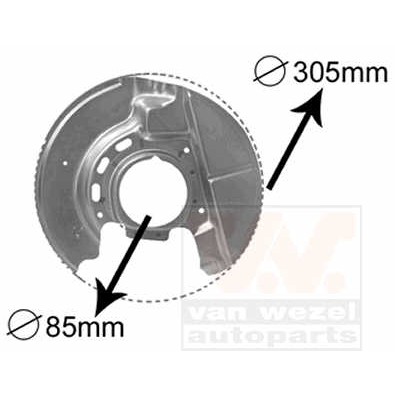 Слика на Заштитна пластика, сопирачки дискови VAN WEZEL 0620372