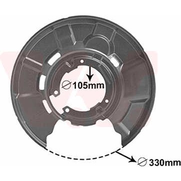 Слика на заштитна пластика, сопирачки дискови VAN WEZEL 0627373 за BMW 3 Touring F31 318 d - 143 коњи дизел
