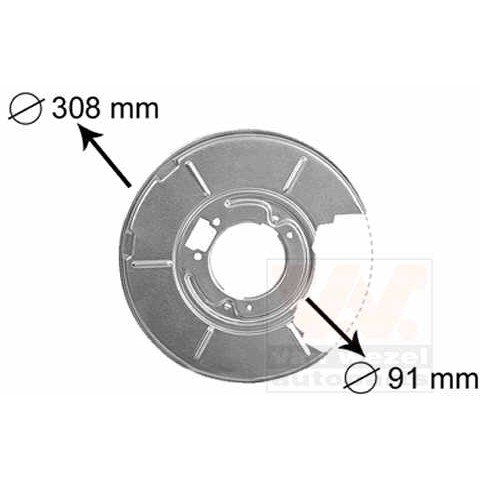 Слика на заштитна пластика, сопирачки дискови VAN WEZEL 0646373 за BMW 3 Touring E46 318 d - 115 коњи дизел