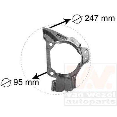 Слика на заштитна пластика, сопирачки дискови VAN WEZEL 1754371 за Fiat Bravo 182 1.4 (182.AA) - 80 коњи бензин