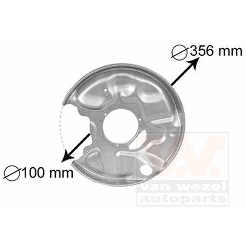 Слика на Заштитна пластика, сопирачки дискови VAN WEZEL 3029374