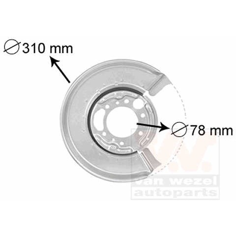 Слика на Заштитна пластика, сопирачки дискови VAN WEZEL 3075374