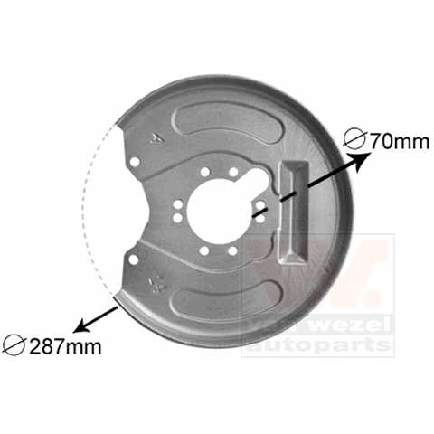 Слика на заштитна пластика, сопирачки дискови VAN WEZEL 3225373 за Volvo V40 Estate (VW) 2.0 T - 165 коњи бензин