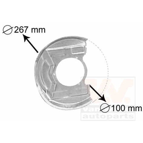 Слика на заштитна пластика, сопирачки дискови VAN WEZEL 3730371 за Opel Kadett E 1.3 N - 60 коњи бензин