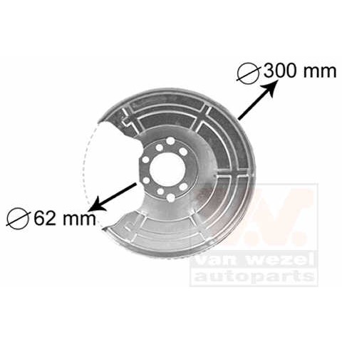 Слика на заштитна пластика, сопирачки дискови VAN WEZEL 3745371 за Opel Astra H Hatchback 1.7 CDTI - 100 коњи дизел