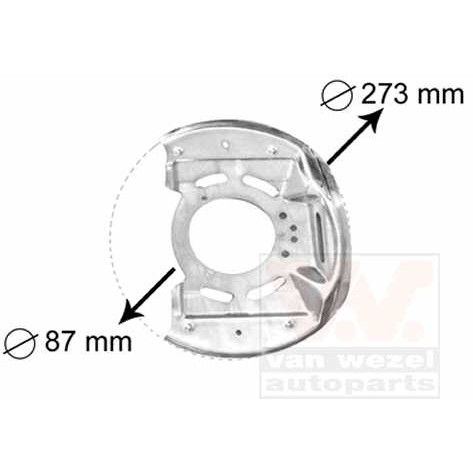 Слика на Заштитна пластика, сопирачки дискови VAN WEZEL 3763371