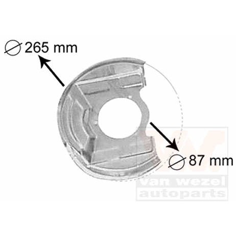 Слика на Заштитна пластика, сопирачки дискови VAN WEZEL 3770371