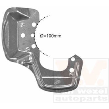 Слика на заштитна пластика, сопирачки дискови VAN WEZEL 3778372 за Opel Astra F Estate 1.7 D - 57 коњи дизел