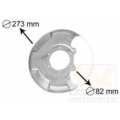 Слика на заштитна пластика, сопирачки дискови VAN WEZEL 5810371 за VW Golf 1 (17) 1.5 - 70 коњи бензин