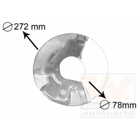 Слика на заштитна пластика, сопирачки дискови VAN WEZEL 5823371 за VW Polo 2 Classic (86c,80) 1.3 D - 45 коњи дизел