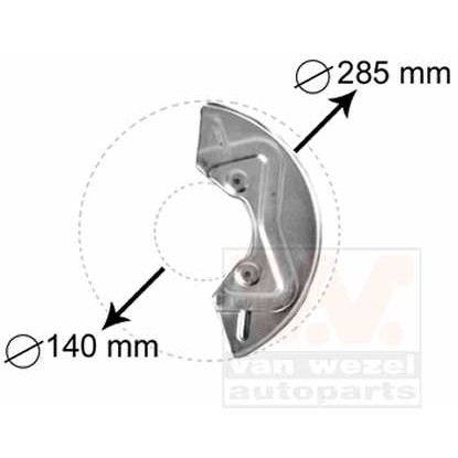 Слика на заштитна пластика, сопирачки дискови VAN WEZEL 5826371 за Seat Cordoba Vario Estate (6K5) 1.9 SDI - 64 коњи дизел