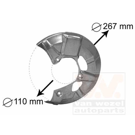 Слика на Заштитна пластика, сопирачки дискови VAN WEZEL 5830371