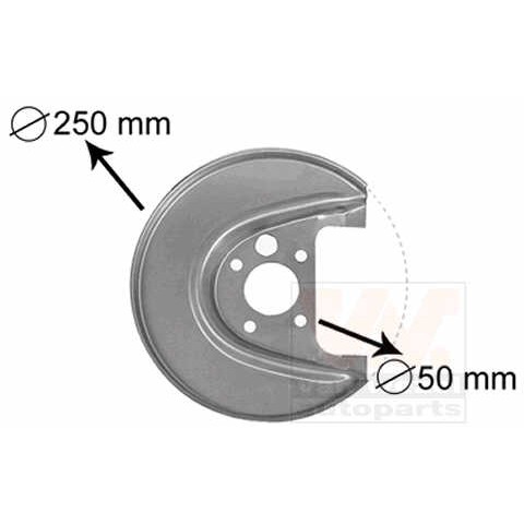 Слика на заштитна пластика, сопирачки дискови VAN WEZEL 5888373 за Seat Toledo 2 Saloon (1M2) 1.9 TDI - 90 коњи дизел