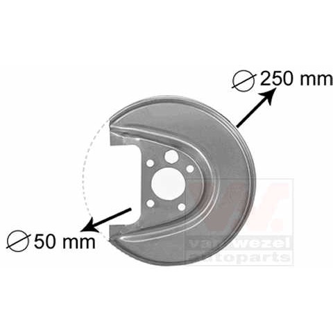 Слика на заштитна пластика, сопирачки дискови VAN WEZEL 5888374 за Seat Toledo 2 Saloon (1M2) 1.9 TDI - 90 коњи дизел