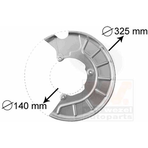 Слика на заштитна пластика, сопирачки дискови VAN WEZEL 7622371 за Skoda Laura (1Z3) 1.4 - 75 коњи бензин