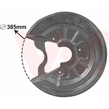 Слика на заштитна пластика, сопирачки дискови VAN WEZEL 7623374 за VW Golf 6 (5K1) 1.6 MultiFuel - 102 коњи Бензин/Етанол