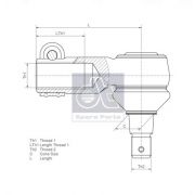 Слика 1 на зглоб, полуга на менувач DT Spare Parts 6.47097