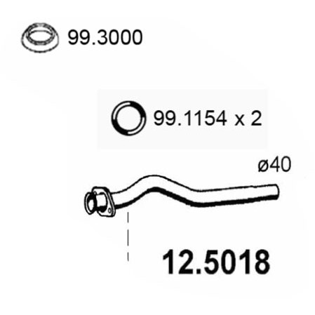 Слика на Издувна цевка ASSO 12.5018