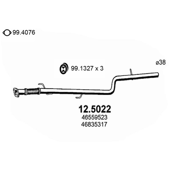 Слика на Издувна цевка ASSO 12.5022